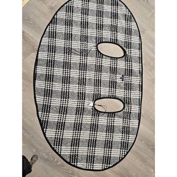 Kaari Blue Women's Black‎ & White Plaid Open Front Sweater Vest Size S/M - Picture 5 of 10